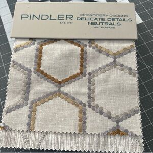 Pindler Delicate Details Neutrals Fabric Sample Books Craft Maker Doll House